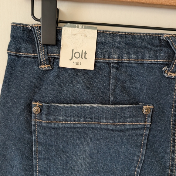 Jolt Womens 7 Denim Jean Shorts NWT Casual Classic Preppy Summer Streetwear - Picture 5 of 7
